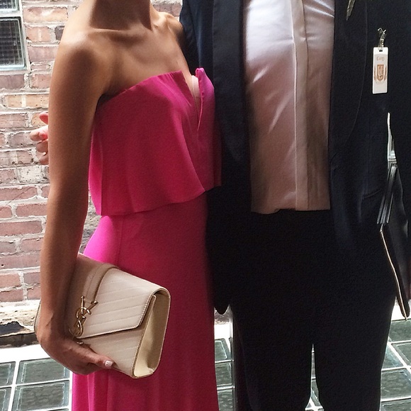 Bcbg strapless pink dress. Worn once to a wedding. - Picture 4 of 5